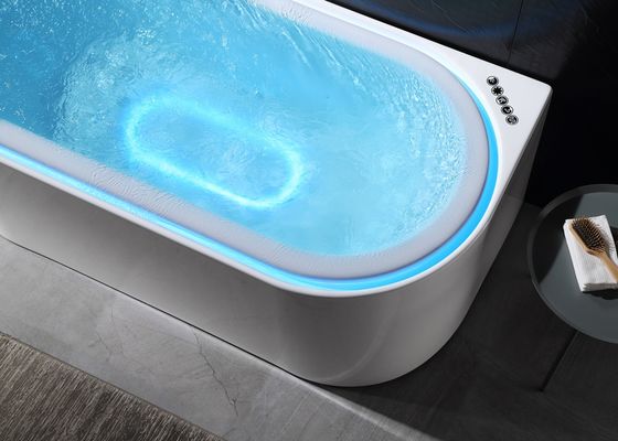 ラドド E-8003 アクリル式 水素マッサージ バスタブ 組み込みオーバーフロー LEDライトとブルートゥース 音楽プレーヤー