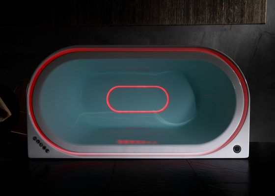 ラドド E-8003 アクリル式 水素マッサージ バスタブ 組み込みオーバーフロー LEDライトとブルートゥース 音楽プレーヤー