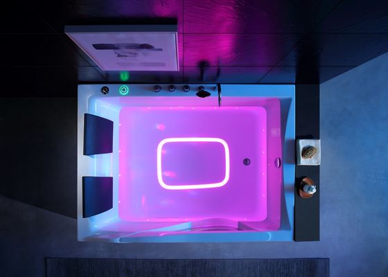 ラドド 豪華 ダブル 矩形 バスタブ ワンピース LED 底部ライト
