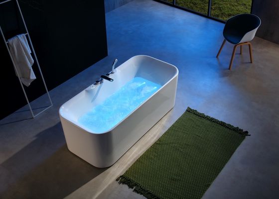 深い浸水 エルゴノミック 1 LED バスタブ 枕内蔵