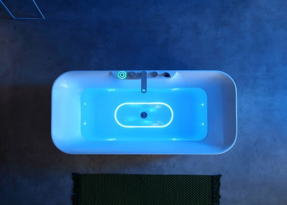 深い浸水 エルゴノミック 1 LED バスタブ 枕内蔵